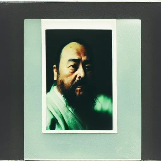 Prompt: Confucius, 90s polaroid, by Saul Leiter, Jamel Shabazz, Nan Goldin