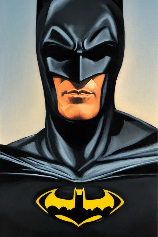 Prompt: Batman portrait painting at dawn Tonalism. 4k 8k, ultra-detailed