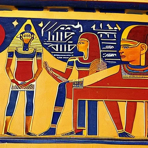 Prompt: elon musk as egyptian mural