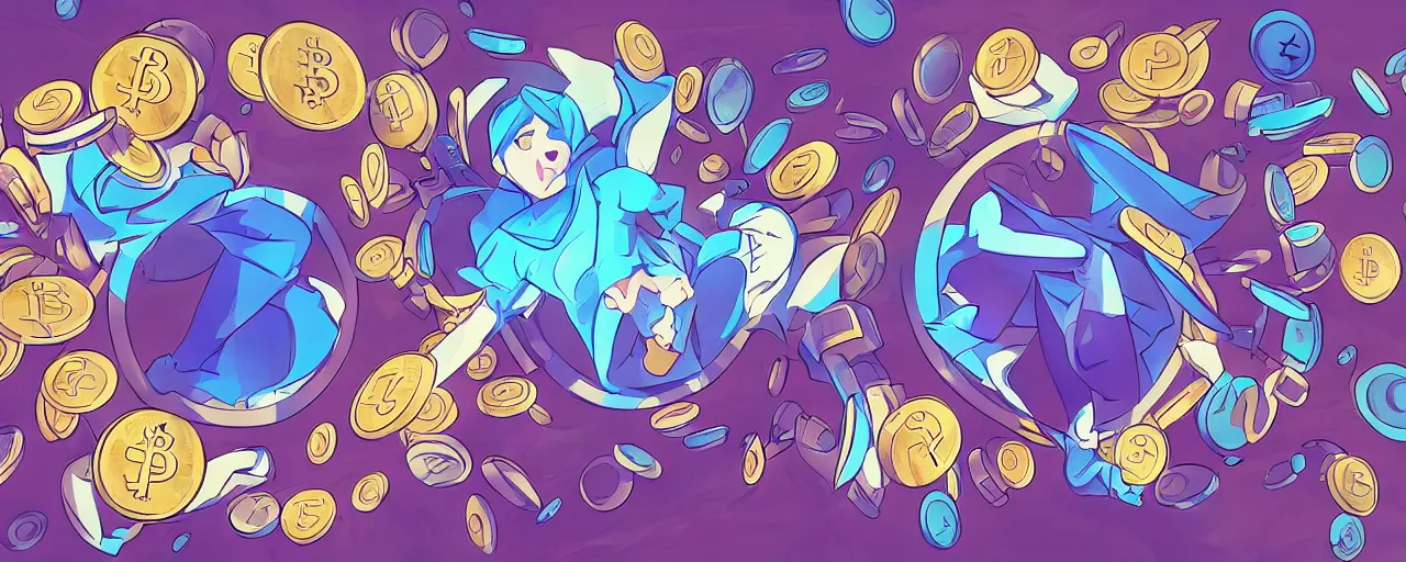 Image similar to rupee coin as a crypto currency,cgsociety, pixiv, hyperdetailed, Rebecca Sugar