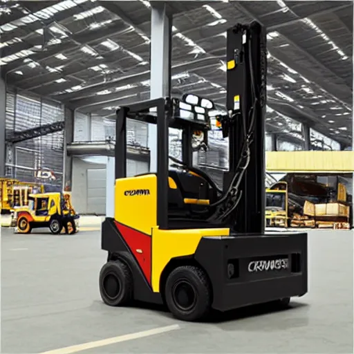 Image similar to crown lift truck mecha robot