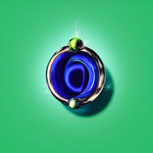 Prompt: neon background, macro photograph of an alien jewel infused with diffused metal sapphire, glistening in the sun, rendered in blender