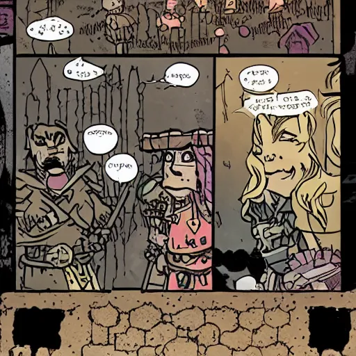 Prompt: joan sfar dungeon