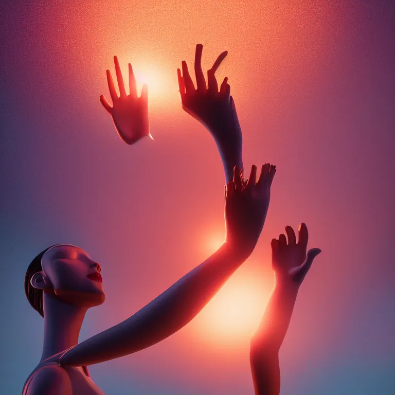 Image similar to mannequin creates from her palm a colossal beam of magic into the sky. extremely high details, solo, masterpiece, photorealistic, colorful, hyperrealism, cinematic, octane render, volumetric lighting, depth of field, bokeh, cgsociety by vincent desiderio, shaun downey, daniel e. greene