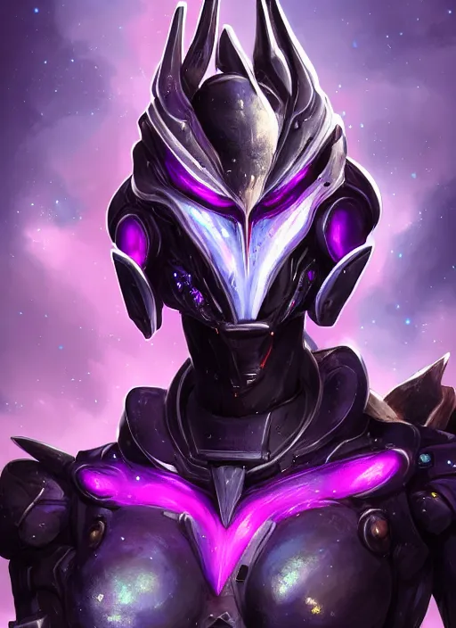 Prompt: cinematic bust shot, cosmic beautiful stunning giant robot mecha hot female dragon goddess, sharp spines, sharp metal ears, smooth purple eyes, smooth fuschia skin, elegant smooth silver armor, nebula size, epic proportions, epic scale, macro furry, furry art, dragon art, goddess art, giantess art, warframe, warframe fanart, furaffinity, octane