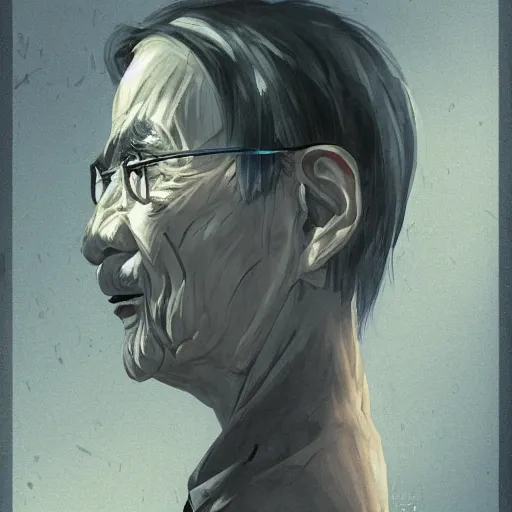 Prompt: portrait of the last living gamer by shen zhou