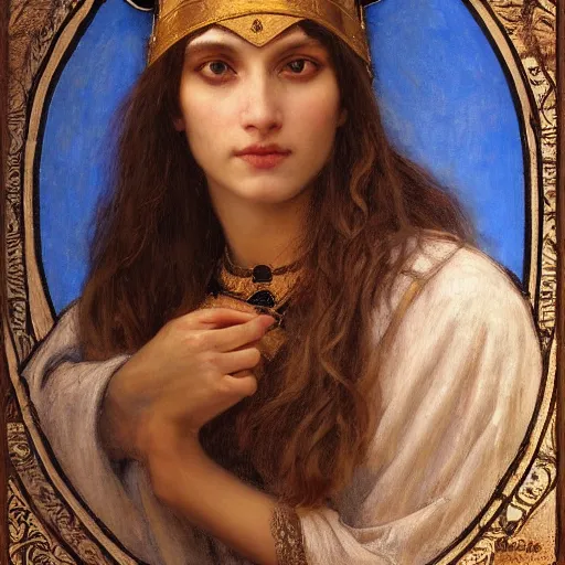 Prompt: orientalist portrait of an olive - skinned witch with cat ears in a sandstone intricate portrait by john william waterhouse and edwin longsden long and theodore ralli and henryk siemiradzki and wlop, very coherent symmetrical artwork. cinematic, hyper realism, high detail 8 k