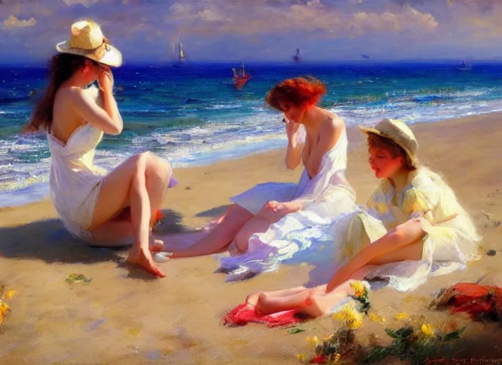 Image similar to sunny spring day at the beach by vladimir volegov and alexander averin and delphin enjolras and daniel f. gerhartz