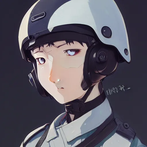 Prompt: hyper detailed miltary full face helmet, illustration concept art anime key visual trending pixiv fanbox by wlop and greg rutkowski and makoto shinkai and studio ghibli and kyoto animation symmetrical facial features