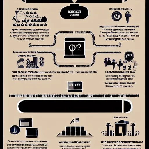 Image similar to an infographic of how a futuristic society should be structured, digital poster, high quality, detailed