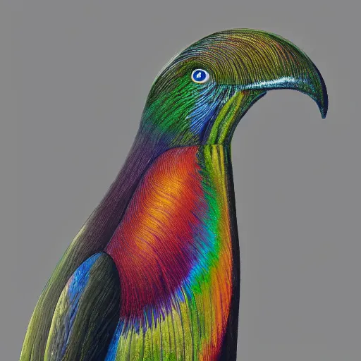 Image similar to a nicobar pigeon, timeless masterpiece, award - winning painting, intricate oil details, spectacular quality, trending on artstation, golden ratio, 8 k