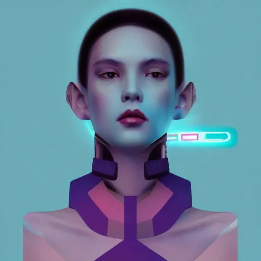 Image similar to portrait beautiful sci - fi girl, blade runner 2 0 4 9, futuristic metropolis, digital art, pop art by hsiao - ron cheng