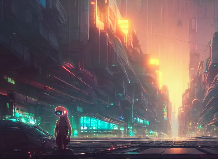 Prompt: cyberpunk mole rat, details, futuristic, epic, destroyed city, landscape illustration concept art anime key visual trending pixiv fanbox by wlop and greg rutkowski and makoto shinkai and studio ghibli and kyoto animation symmetrical facial features