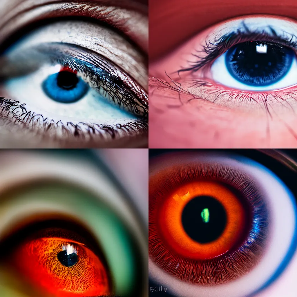 Prompt: macro photo of a human eye, macro photography, beautiful, sharp focus, full color, high quality, 4 k,