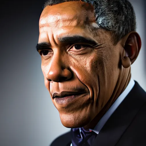 Prompt: Obama as Arnold Schwarzenegger, 40nm lens, shallow depth of field, split lighting