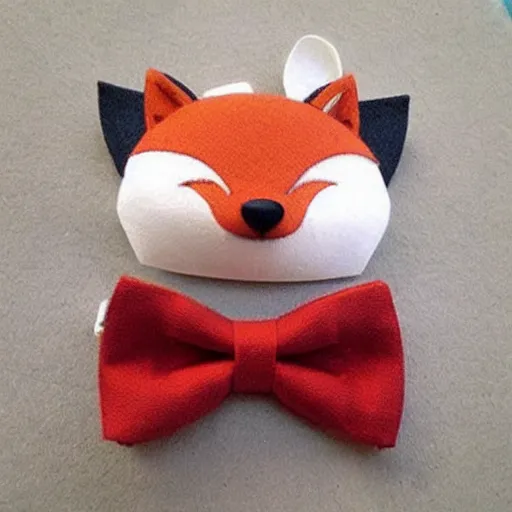 Image similar to a masculine cute fox, bowtie tail, kawaii,