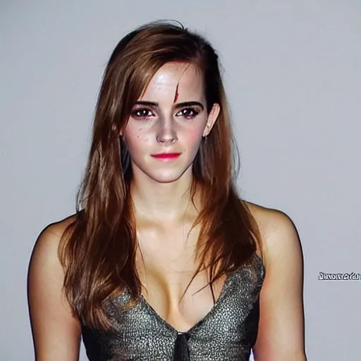 Image similar to a woman who is a combination of emma watson and kim kardashian, close - up