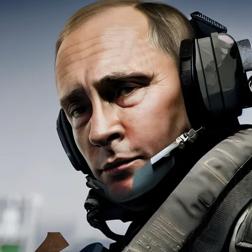 Prompt: putin as a rainbow six siege operator, 4 k, highly detailed