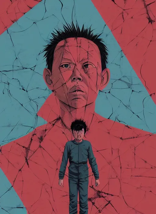 Image similar to symmetry!! portrait of tetsuo from akira, by sachin teng, organic, cables, matte painting, geometric shapes, hard edges! graffiti, street art