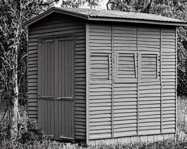 Image similar to IKEA catalogue photo of a shed, by Gustav Dore