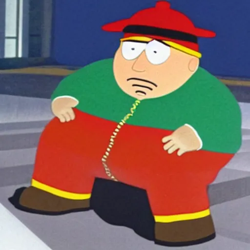 Prompt: Eric Cartman as a human