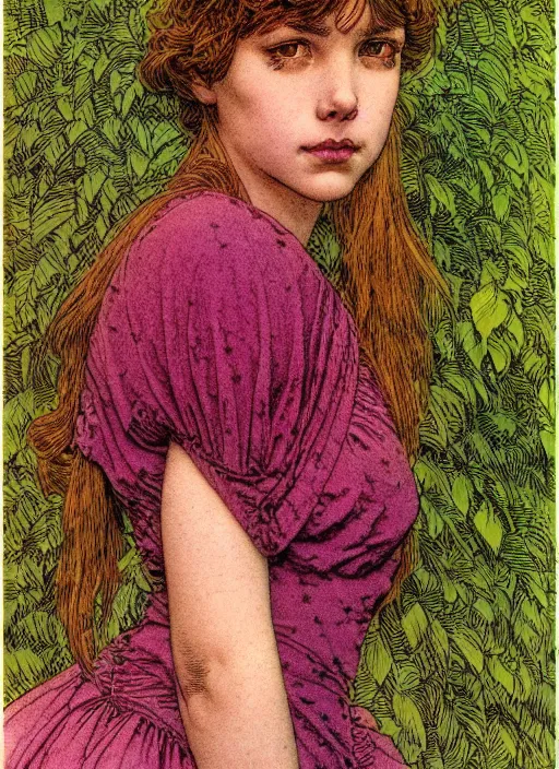 Prompt: a portrait of a pretty young lady by barry windsor smith