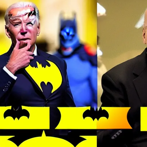 Prompt: Joe Biden and Nicolas Maduro as Batman and Robin