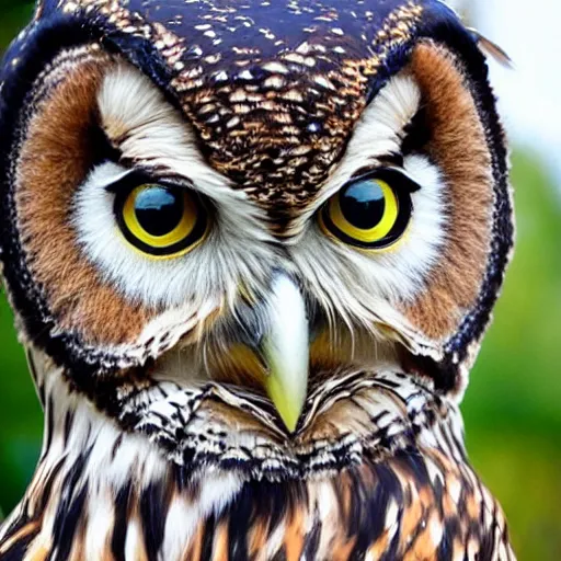 Prompt: owl selfie
