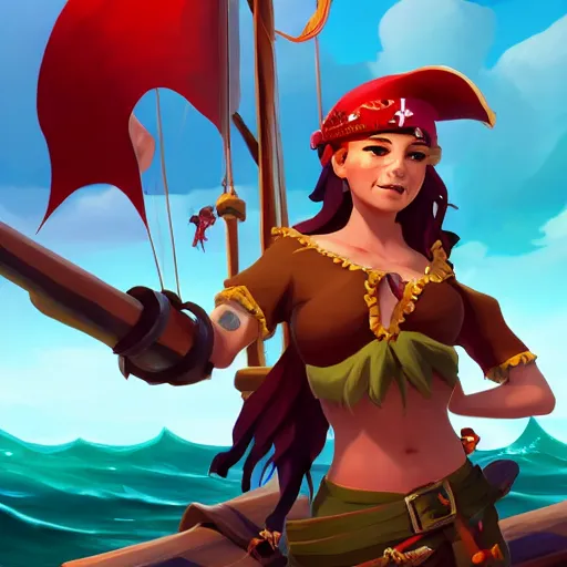 Image similar to jack the pirate mermaid on sea of thieves game avatar hero, behance hd by jesper ejsing, by rhads, makoto shinkai and lois van baarle, ilya kuvshinov, rossdraws global illumination