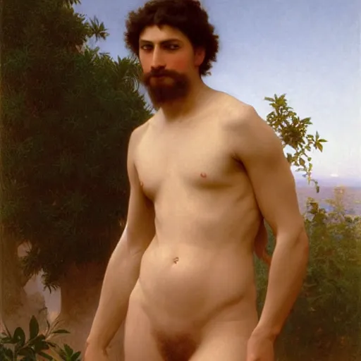 Image similar to painting of hector barbosaa. art by william adolphe bouguereau. during golden hour. extremely detailed. beautiful. 4 k. award - winning.