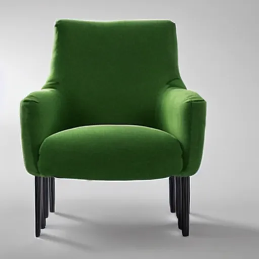 Image similar to an armchair in the shape of an avocado