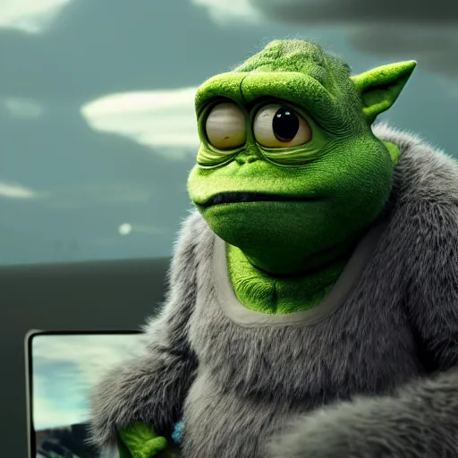 Image similar to mark zuckerberg godzilla yoda donkey kong pikachu yeti shrek super mario homer groot waluigi darth vader mike wazowski, highly detailed, extremely high quality, hd, 4 k, 8 k, professional photographer, 4 0 mp, lifelike, top - rated, award winning, cinematic, realistic, detailed lighting, detailed shadows, sharp, no blur, edited, corrected, trending