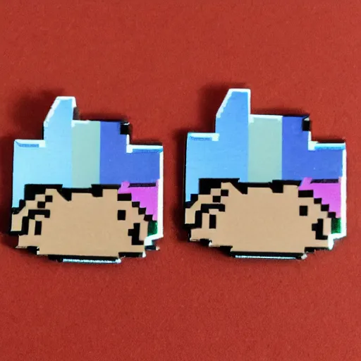 Image similar to 2d lasercut Nyan Cat earrings