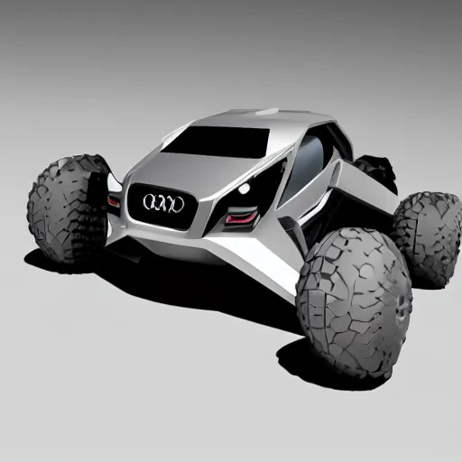 Image similar to audi atv, smooth, hovercraft, gunpla, 3 d, futuristic, clean aesthetic, apple car, transparent