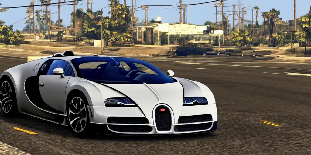 Prompt: “Bugatti Veyron in GTA V”