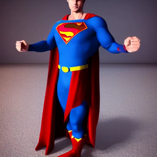 Prompt: Bad Cosplay of Superman, high quality, unreal engine 5 render, high quality render, octane render, photo realistic, ultra detail, cinematic lighting, realistic