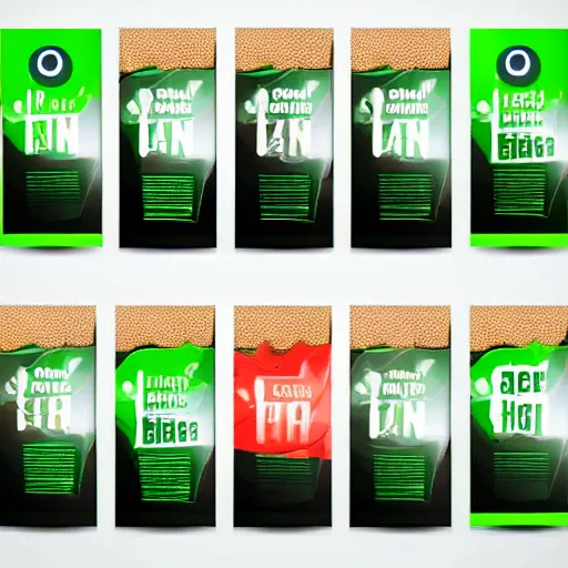 Image similar to banner template green color, high contrast, juice, coffee packaging label template