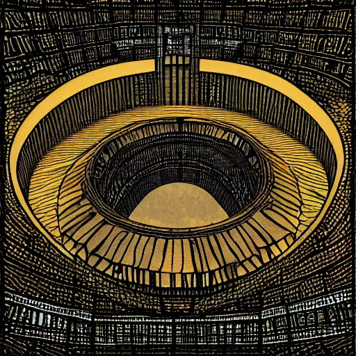 Image similar to digital art of a panopticon