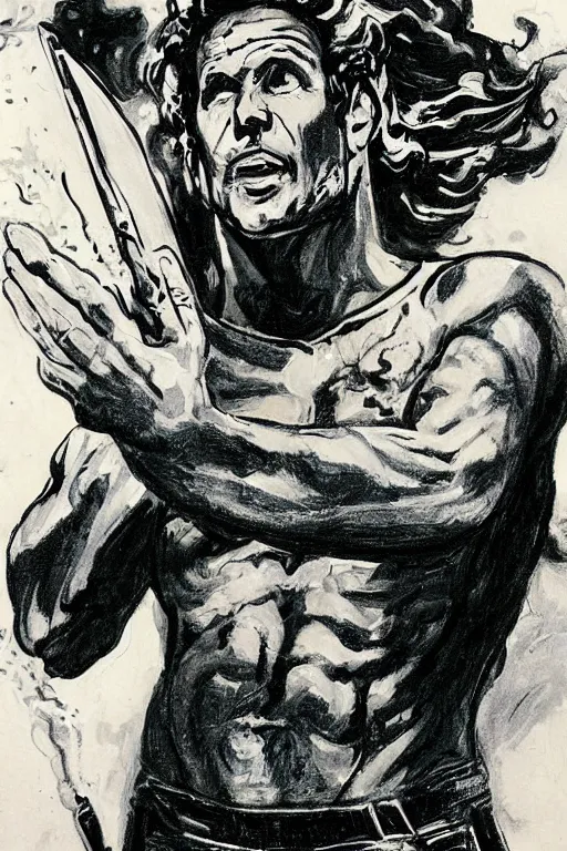 Image similar to glenn howerton as apollo by josh kirby