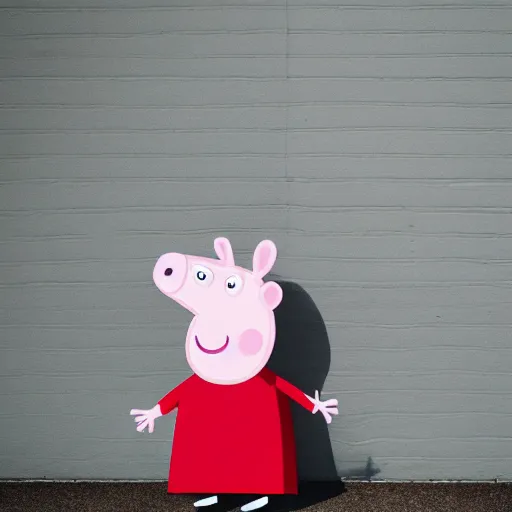 Prompt: portrait photo still of real life peppa pig, 8 k, 8 5 mm f 1. 8