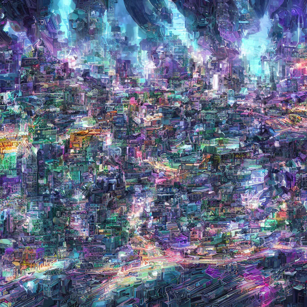 Image similar to city of the future, digital art