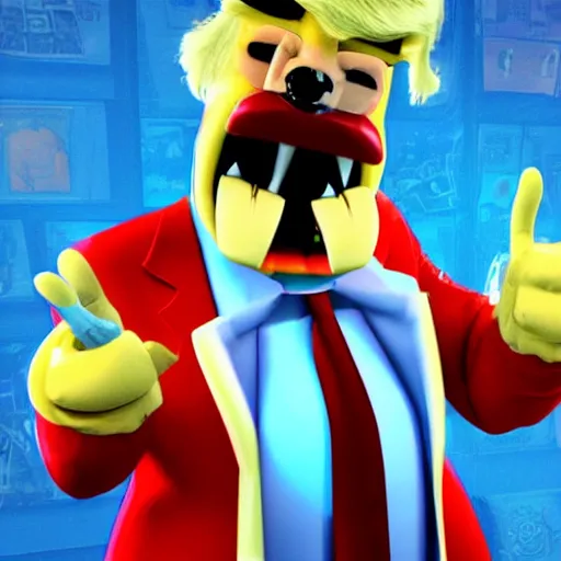 Prompt: donald trump flirting at five nights at freddys