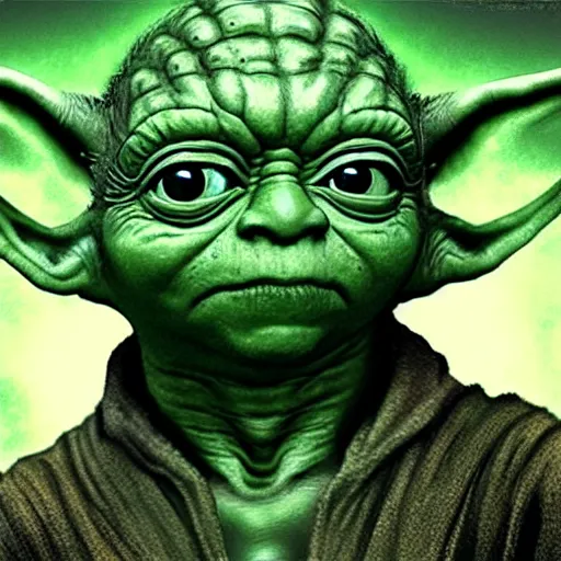 Prompt: yoda became bloody ugly lovecraftian degenerate abomination, photo - realistic, color image, 2 k, highly detailed, bodyhorror, occult art, by giger, fractal structure