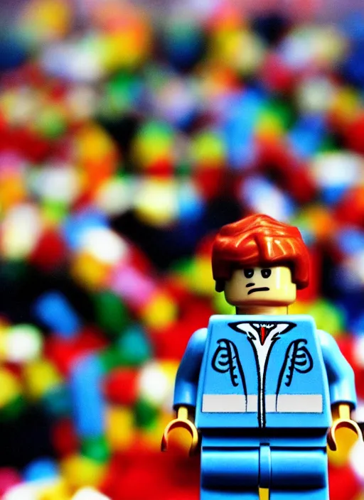 Image similar to Mark Zuckerberg as a Lego figure, LEGO photo, photography,