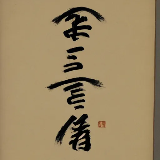 Image similar to caligraphy of the japanese character 気