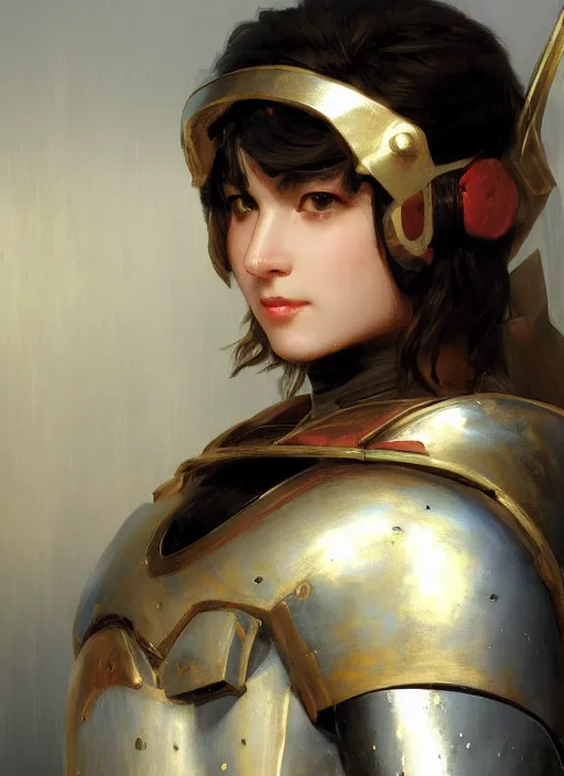 Image similar to close - up of an ancient greek character in armor, by ilya kuvshinov, by thomas lawrence, by bayard wu, trending on artstation, masterpiece