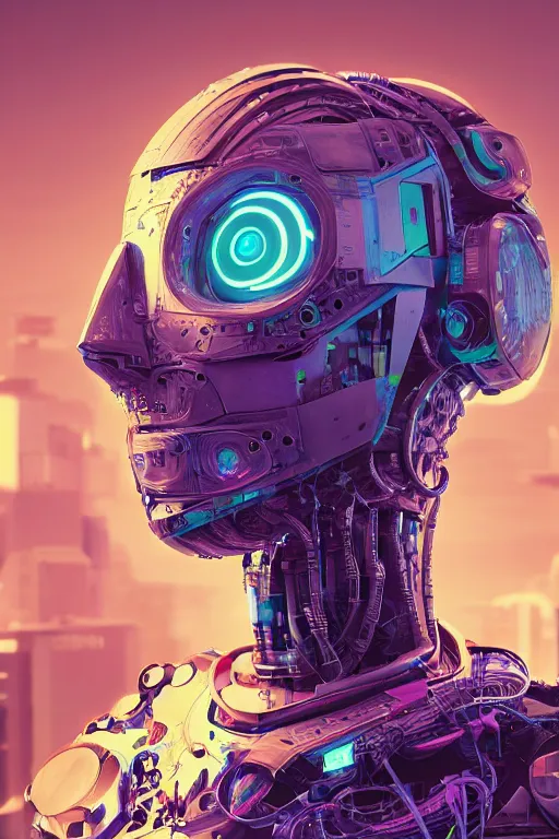 Prompt: a robot with chives on his head, cyberpunk art by Mike Winkelmann and beeple, by Filip Honda, trending on cgsociety, panfuturism, made of chives, glitch art, rendered in cinema4d,