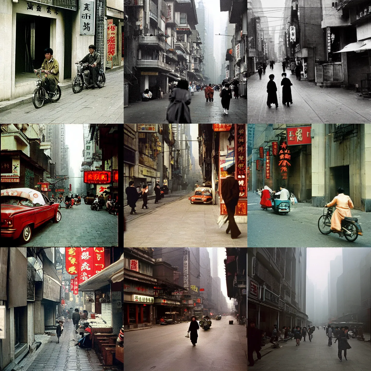 Prompt: photos of the streets of Shanghai by Ernst Haas