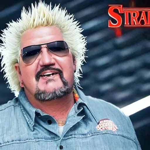 Prompt: Guy Fieri in Stranger Things