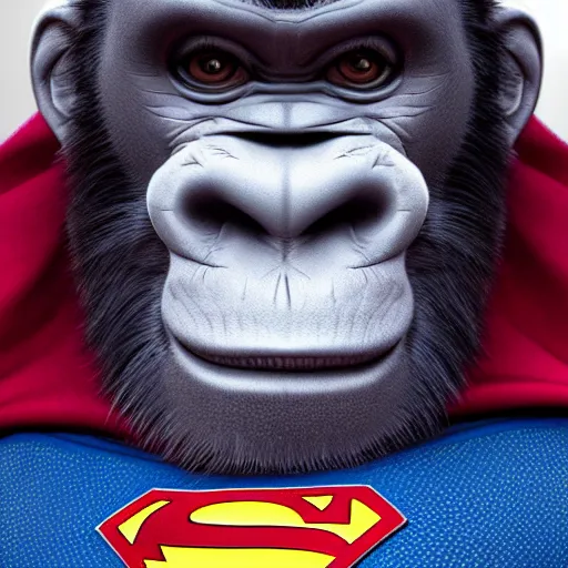 Prompt: UHD candid photo of Bored Ape Superman, accurate face, UHD, photorealistic, correct face, photo by Annie Leibowitz